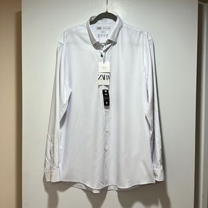New Men’s Zara White Button Shirt